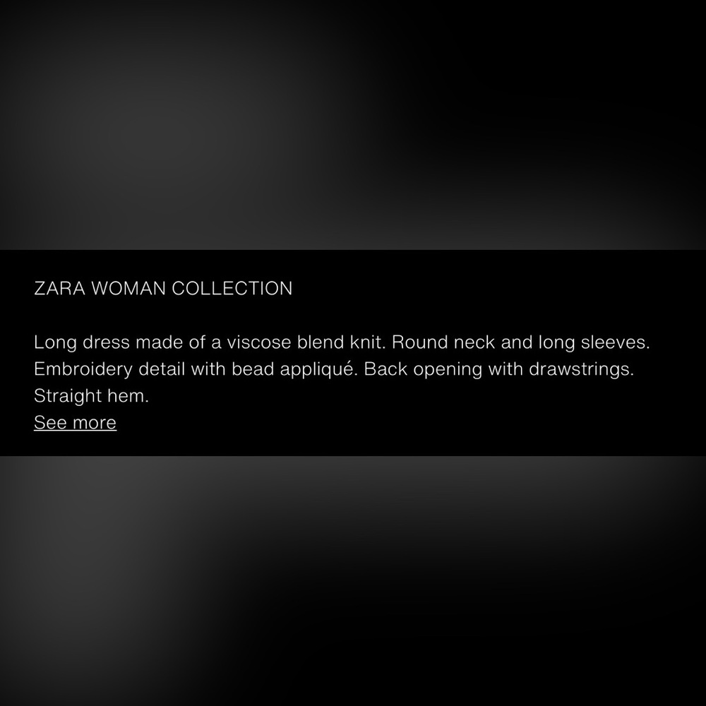 ZARA ZW COLLECTION BEADED DRESS - Picture 15 of 16